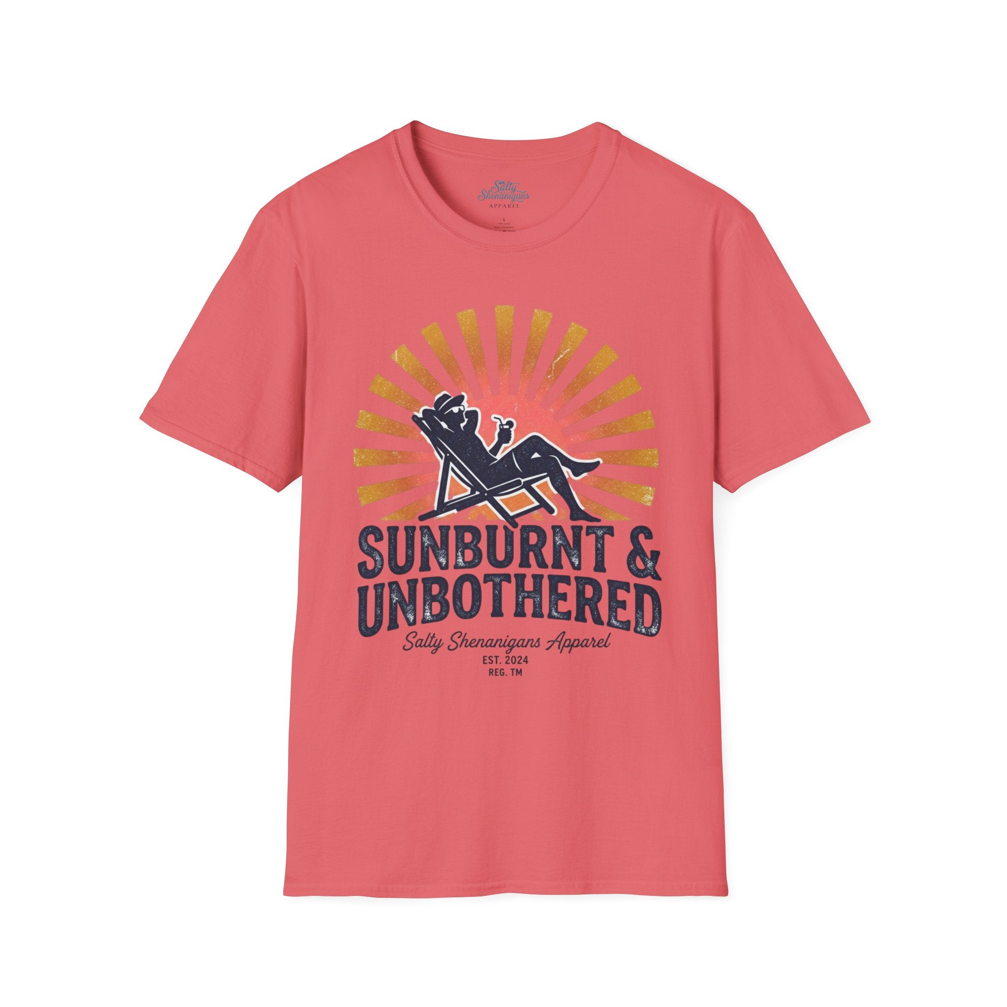 Sunburnt & Unbothered Coastal Tee | Women's Vacation Shirt | Beach Lover Graphic T-Shirt Printify