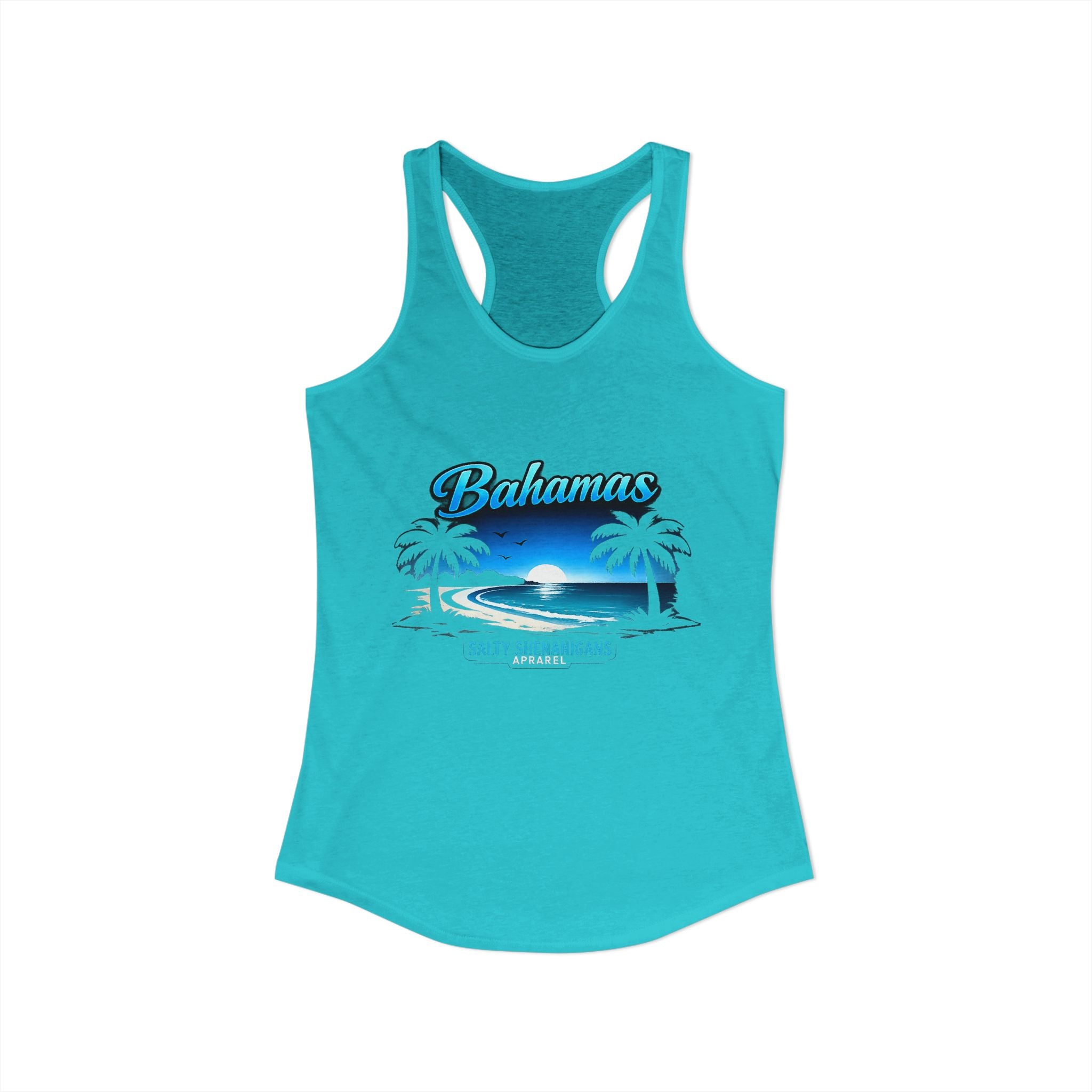Women's Salty Shenanigans Bahamas Racerback Tank Printify