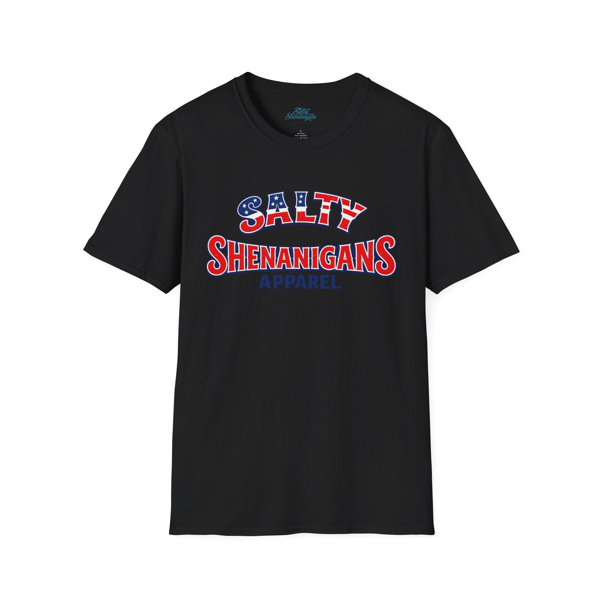 Salty Shenanigans Apparel Red/White/Blue T-Shirt Printify