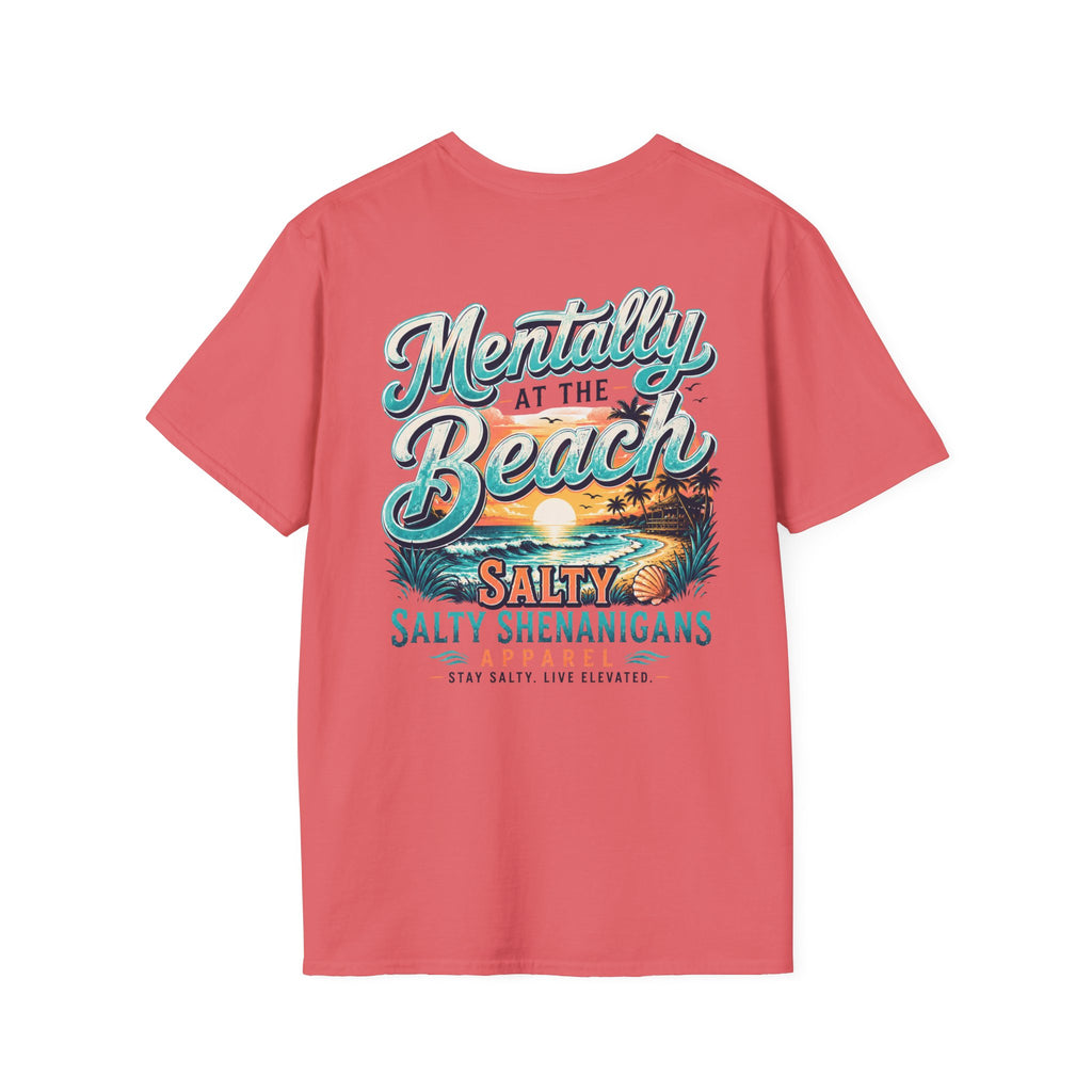 Mentally At The Beach Beach Bar T-Shirt | Premium Coastal Apparel Printify