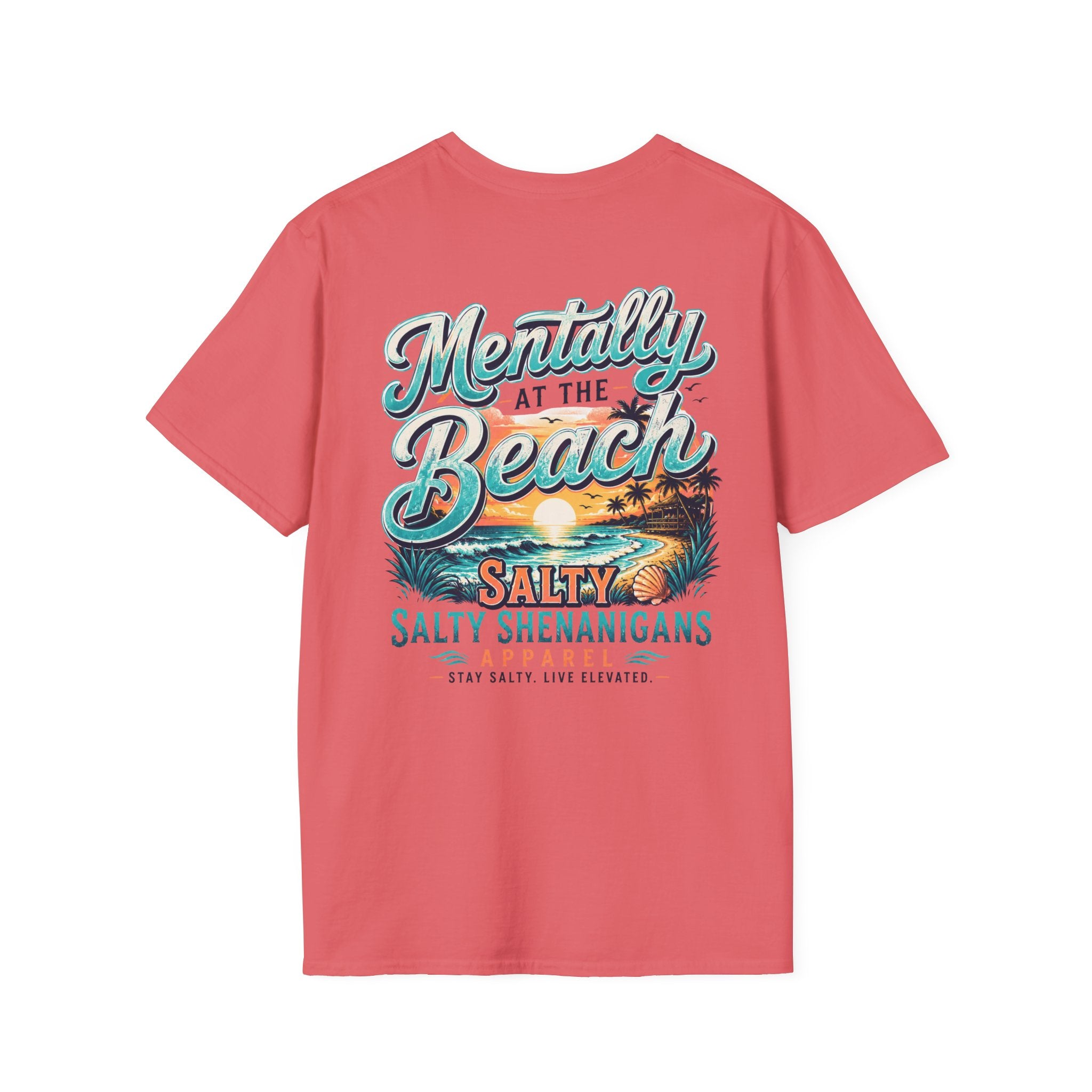 Mentally At The Beach Beach Bar T-Shirt | Premium Coastal Apparel Printify