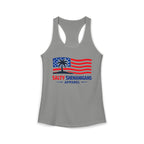 Women's Salty Shenanigans American Flag Racerback Tank Printify
