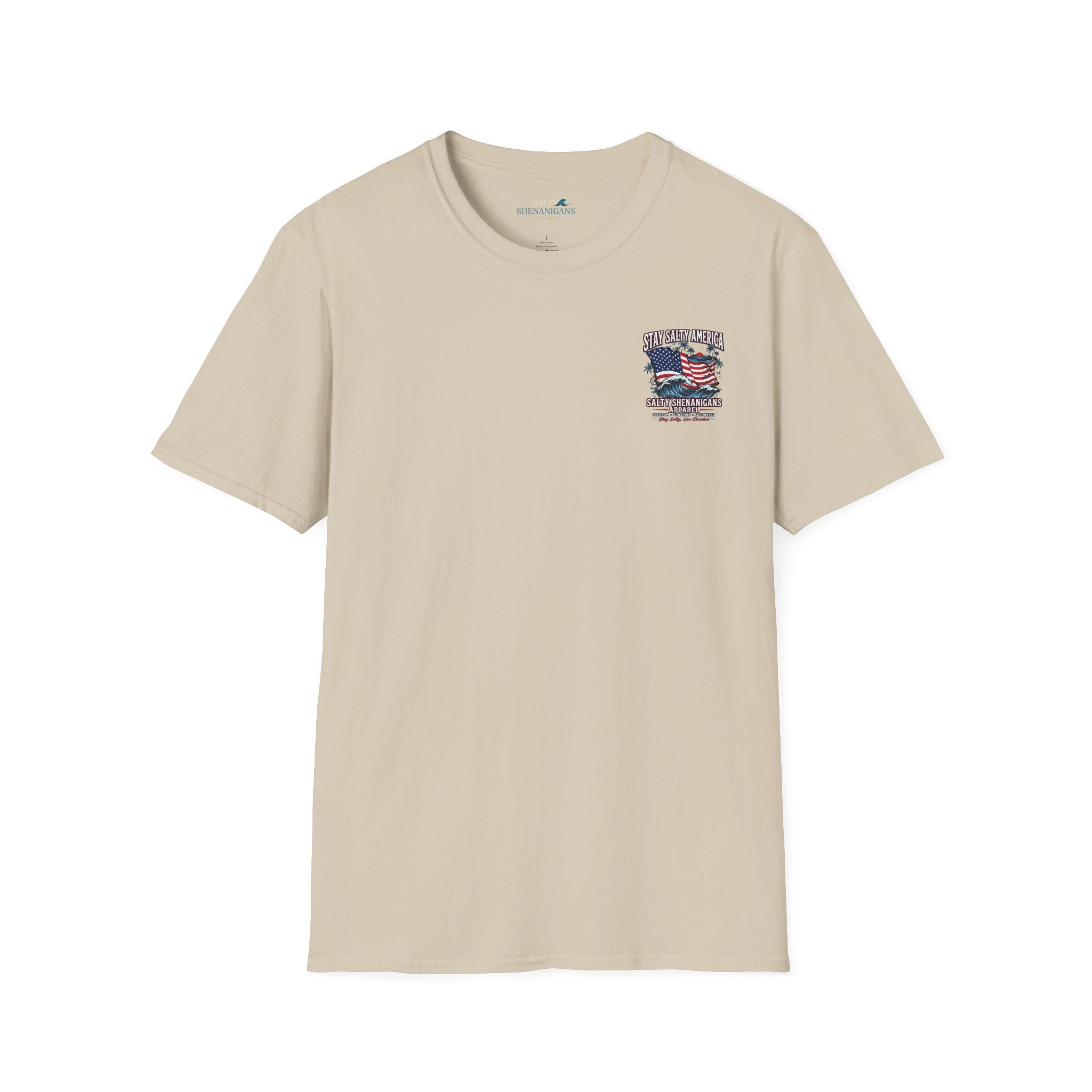 Stay Salty America Patriotic Coastal T-Shirt Printify