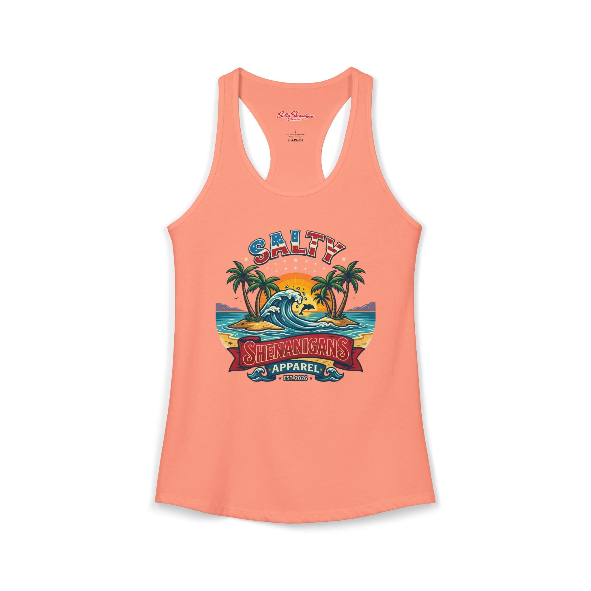 Salty Shenanigans Apparel Ideal Racerback Tank Printify
