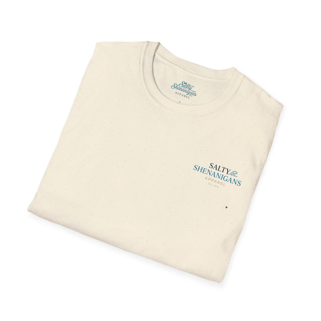 Never Late To Happy Hour Coastal Graphic Tee | Salty Shenanigans Apparel Printify