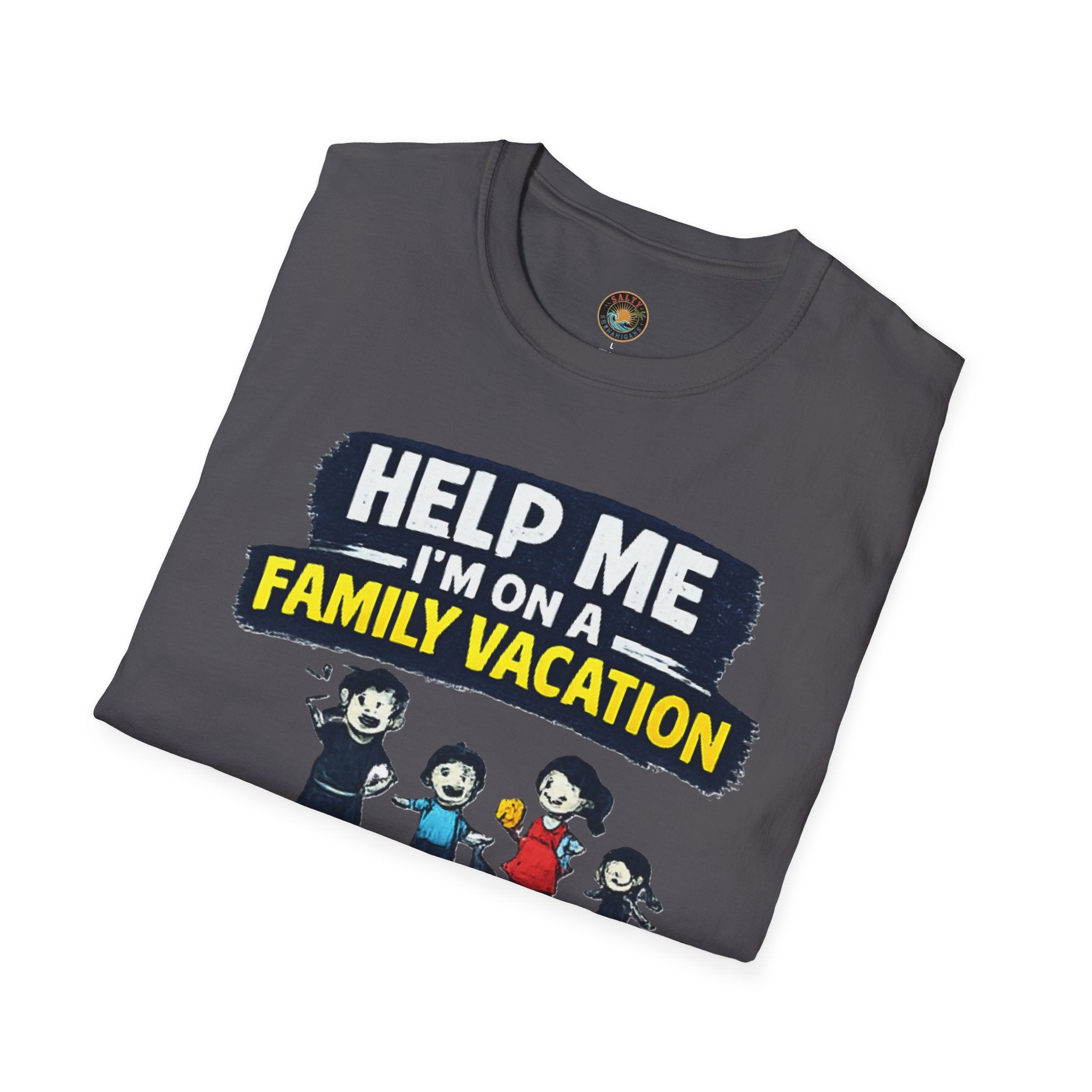 Help Me!! Family Vacation T-Shirt | Salty Shenanigans Funny Vacation Tee