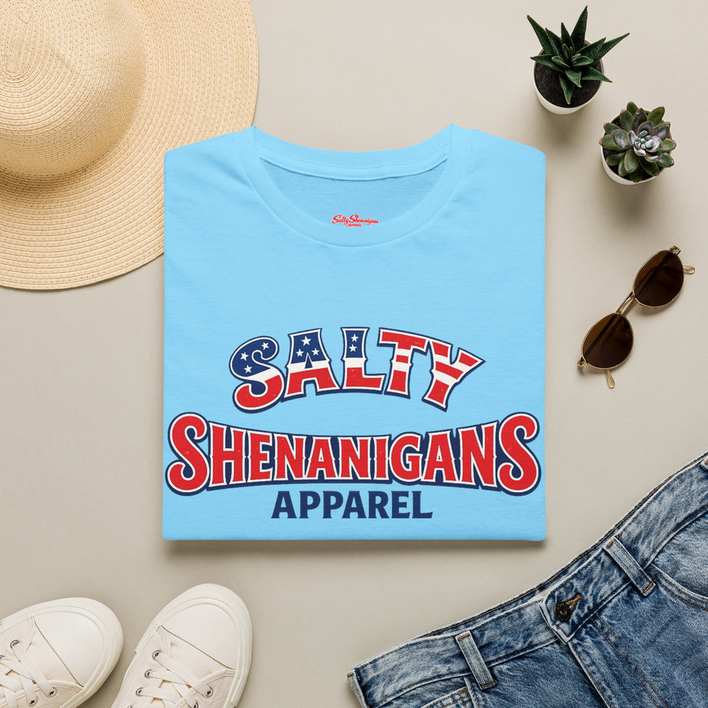 Salty Shenanigans Apparel Red/White/Blue T-Shirt Printify