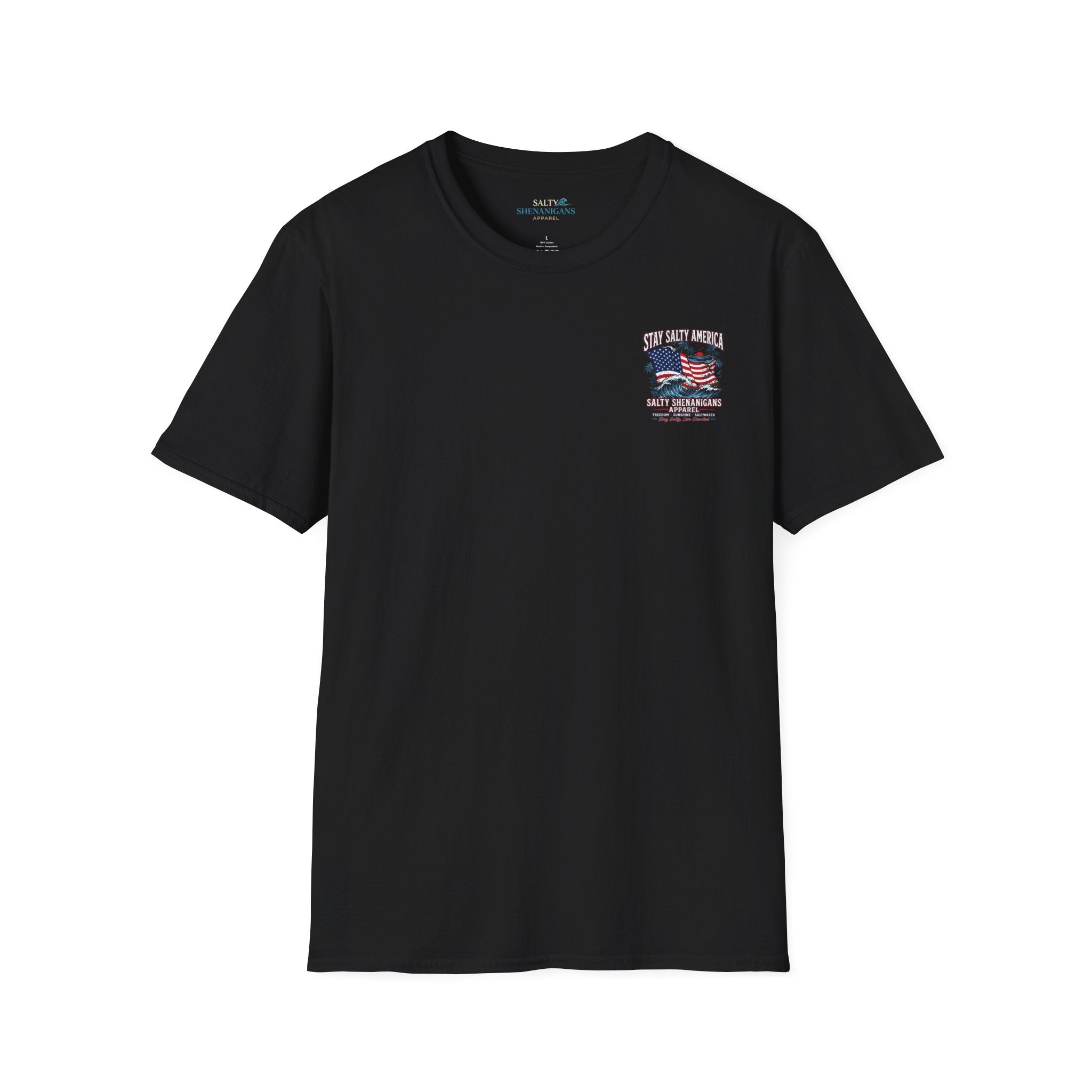 Stay Salty America Patriotic Coastal T-Shirt Printify