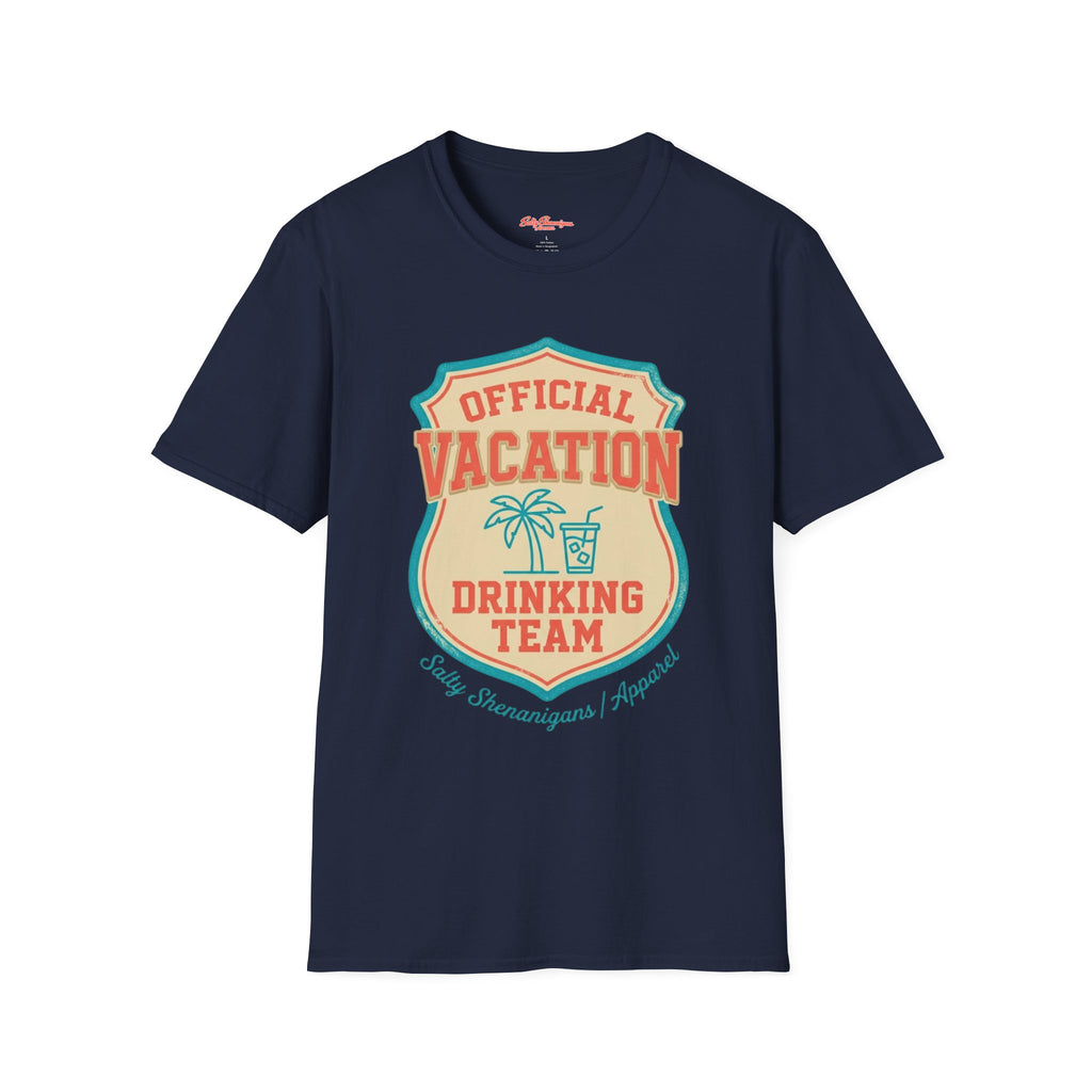 Salty Shenanigans Apparel Official Vacation Drinking Team T-Shirt Printify