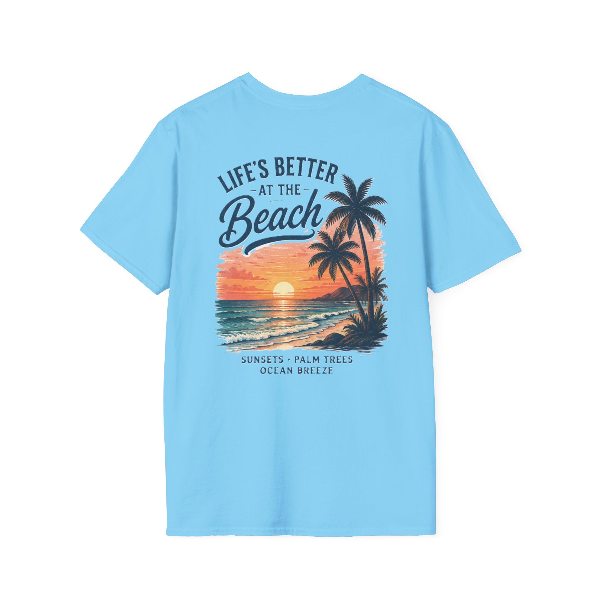 Salty Shenanigans Apparel Life's Better At The Beach T-Shirt Printify