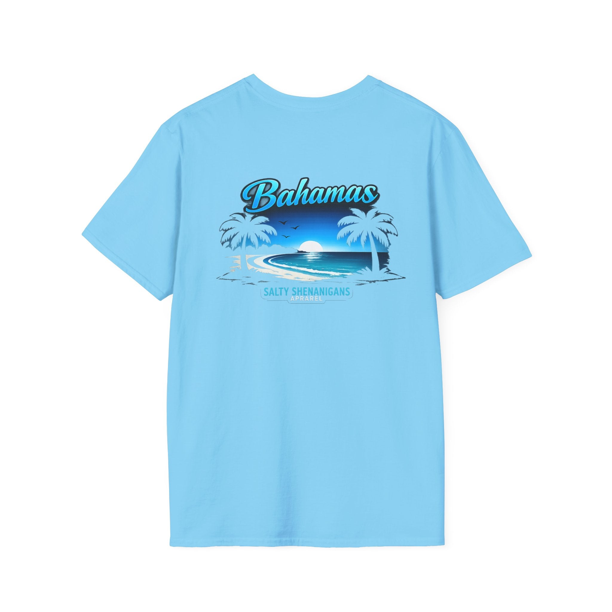 Bahamas Beach Palm T-Shirt | Salty Shenanigans Printify