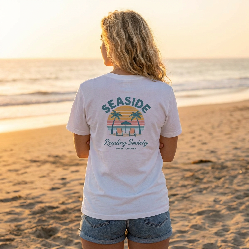 Seaside Reading Society T-Shirt | Salty Shenanigans Printify