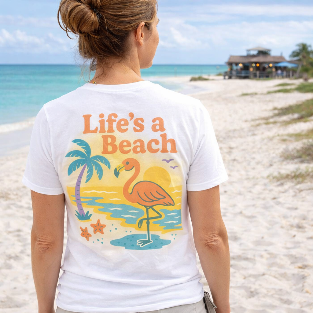 Life's A Beach Flamingo T-Shirt