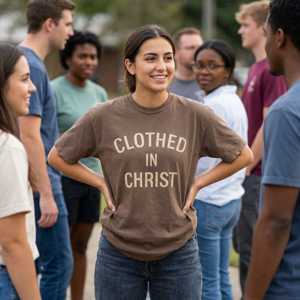 Clothed in Christ T-Shirt — Faith-Based Christian Tee Printify