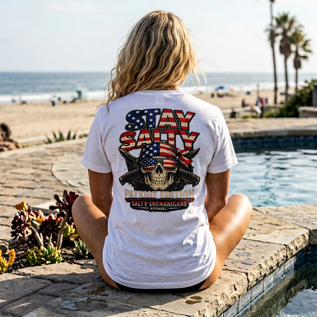 Stay Salty American T-Shirt Printify