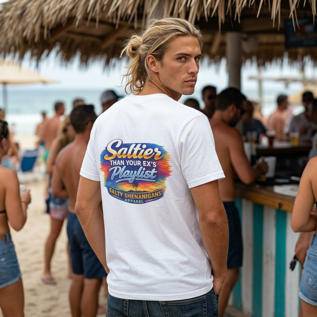Saltier than your Ex's Playlist - Salty Shenanigans Apparel T-Shirt Printify