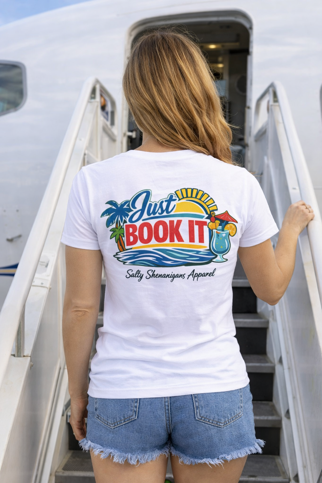 Just Book It T-Shirt - Salty Shenanigans Apparel Printify