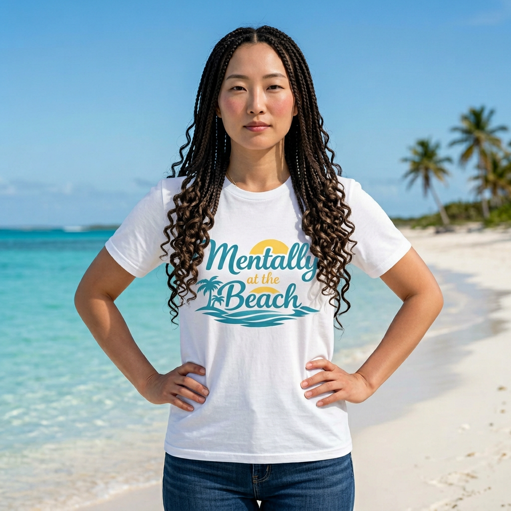 Mentally At The Beach T-shirt Salty Shenanigans Apparel Printify