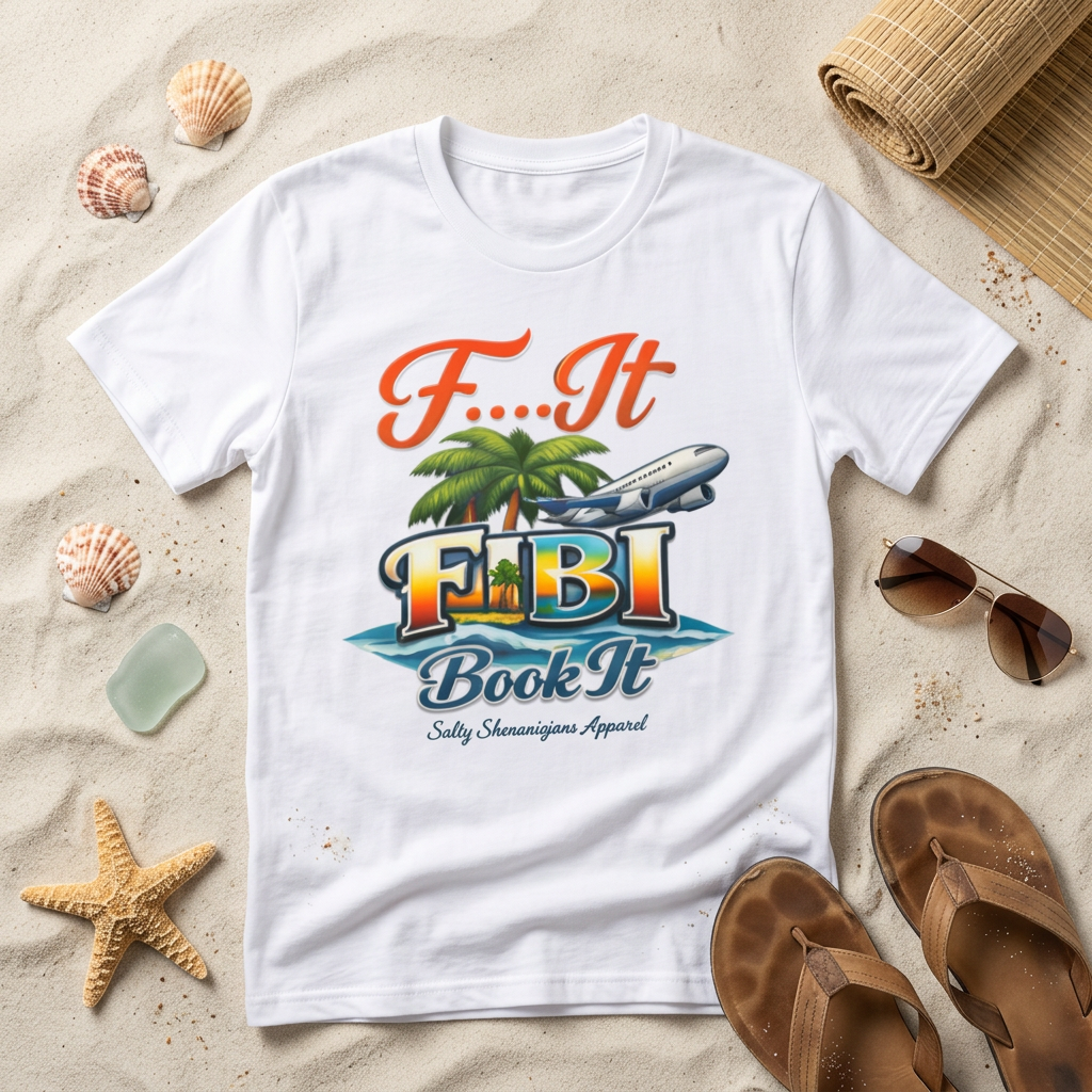 FIBI F... It Book It  T-Shirt Salty Shenanigans apparel Printify
