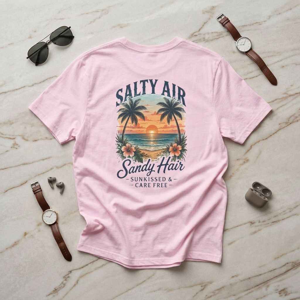 Salty Shenanigans Apparel Salty Air Sandy Hair T-Shirt Printify