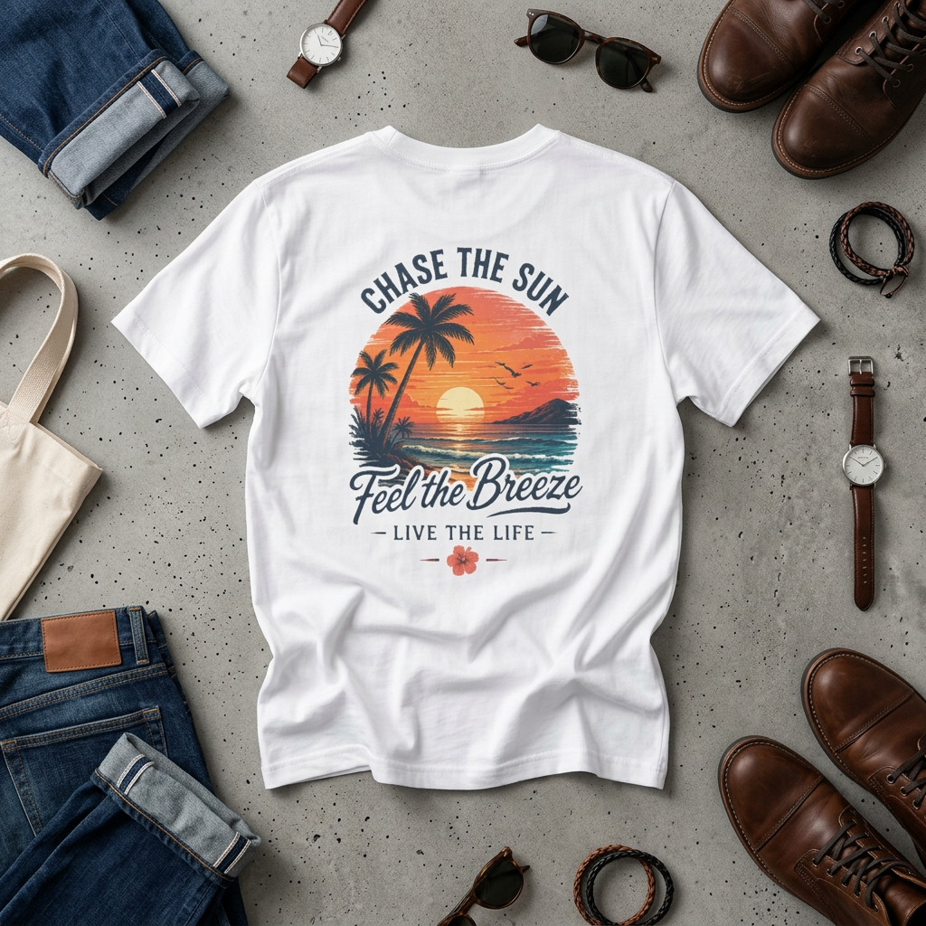 Salty Shenanigans Apparel Chase The Sun T-Shirt Printify