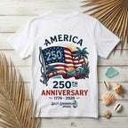 Salty Shenanigans Apparel America 250 Palm Color T-Shirt Printify