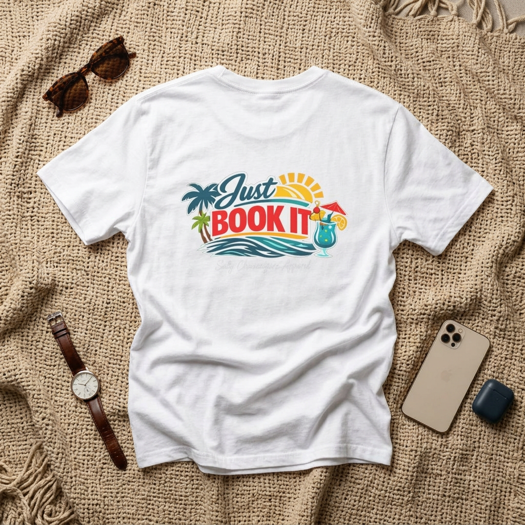 Just Book It T-Shirt - Salty Shenanigans Apparel Printify