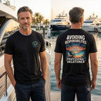 Avoiding Responsibilities Coastal Lifestyle Graphic Tee Printify