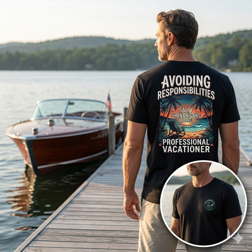 Avoiding Responsibilities Coastal Lifestyle Graphic Tee Printify