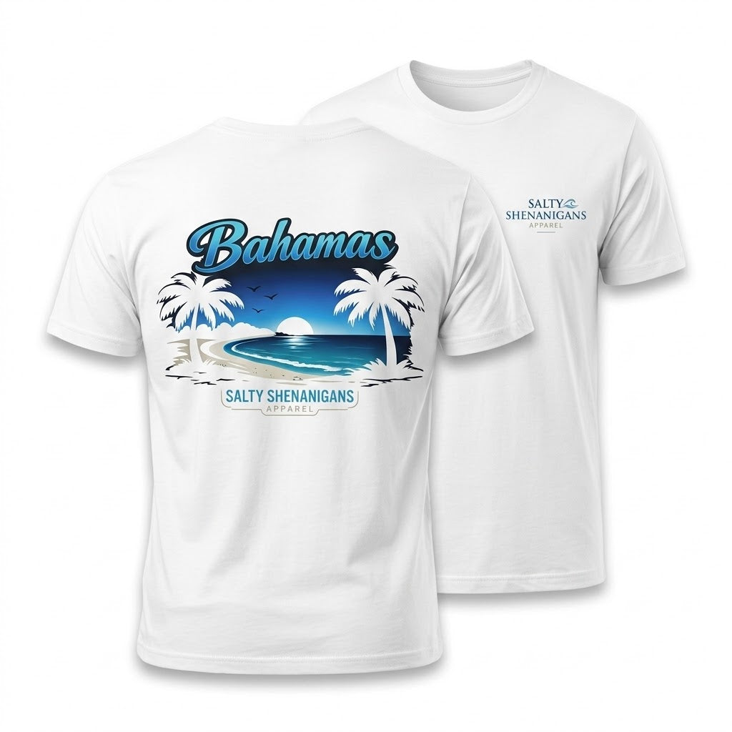 Bahamas Beach Vacation Shirt | Women's Tropical Coastal Tee | Island Life Graphic T-Shirt Printify
