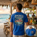 America 250th Anniversary Coastal Flag Tee | Salty Shenanigans Apparel Printify