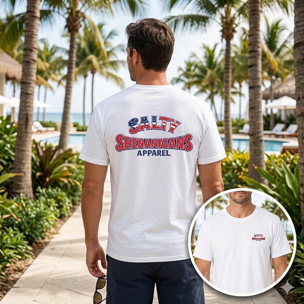 Salty Shenanigans Americana Logo Tee – Printify