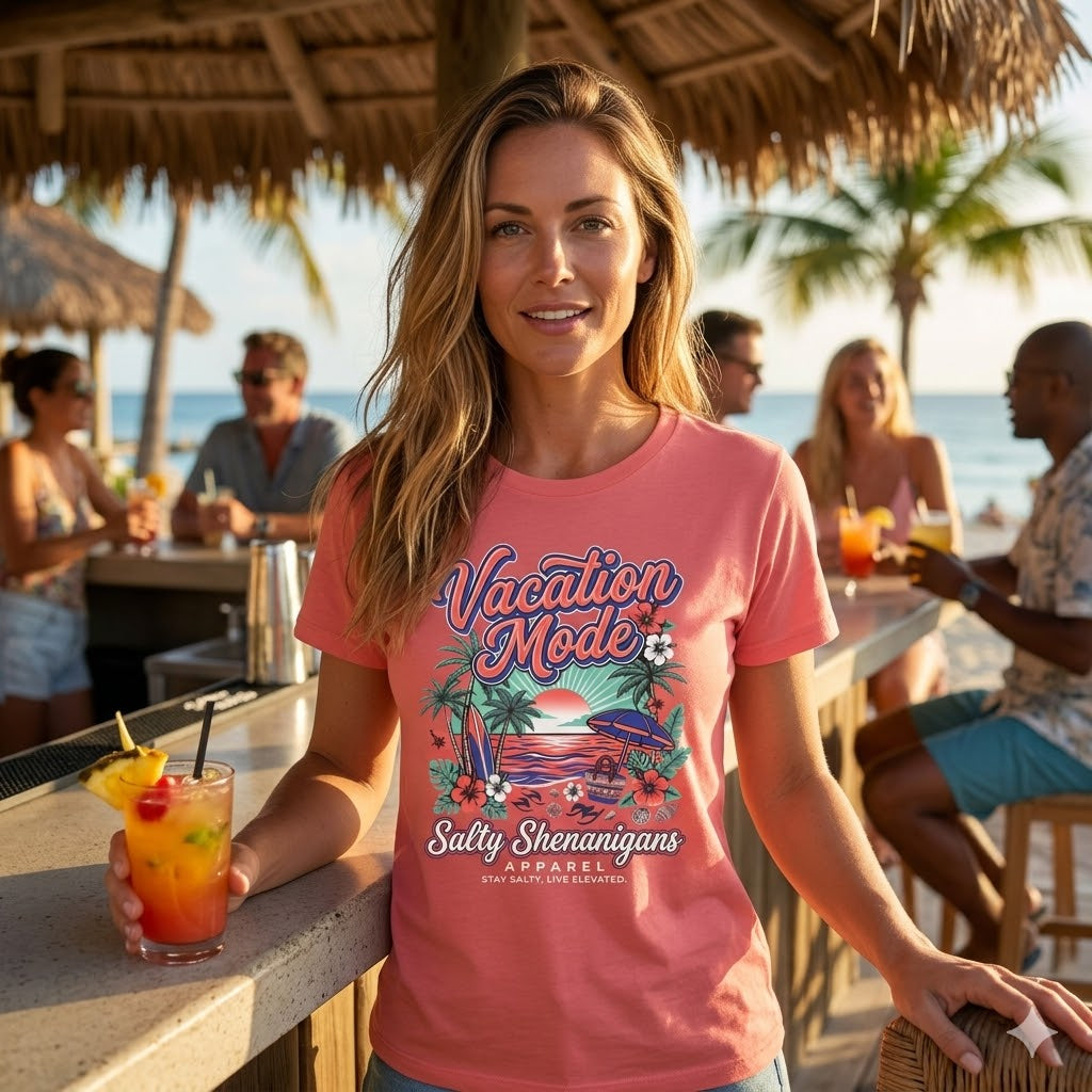 Vacation Mode Beach Resort T-Shirt Printify