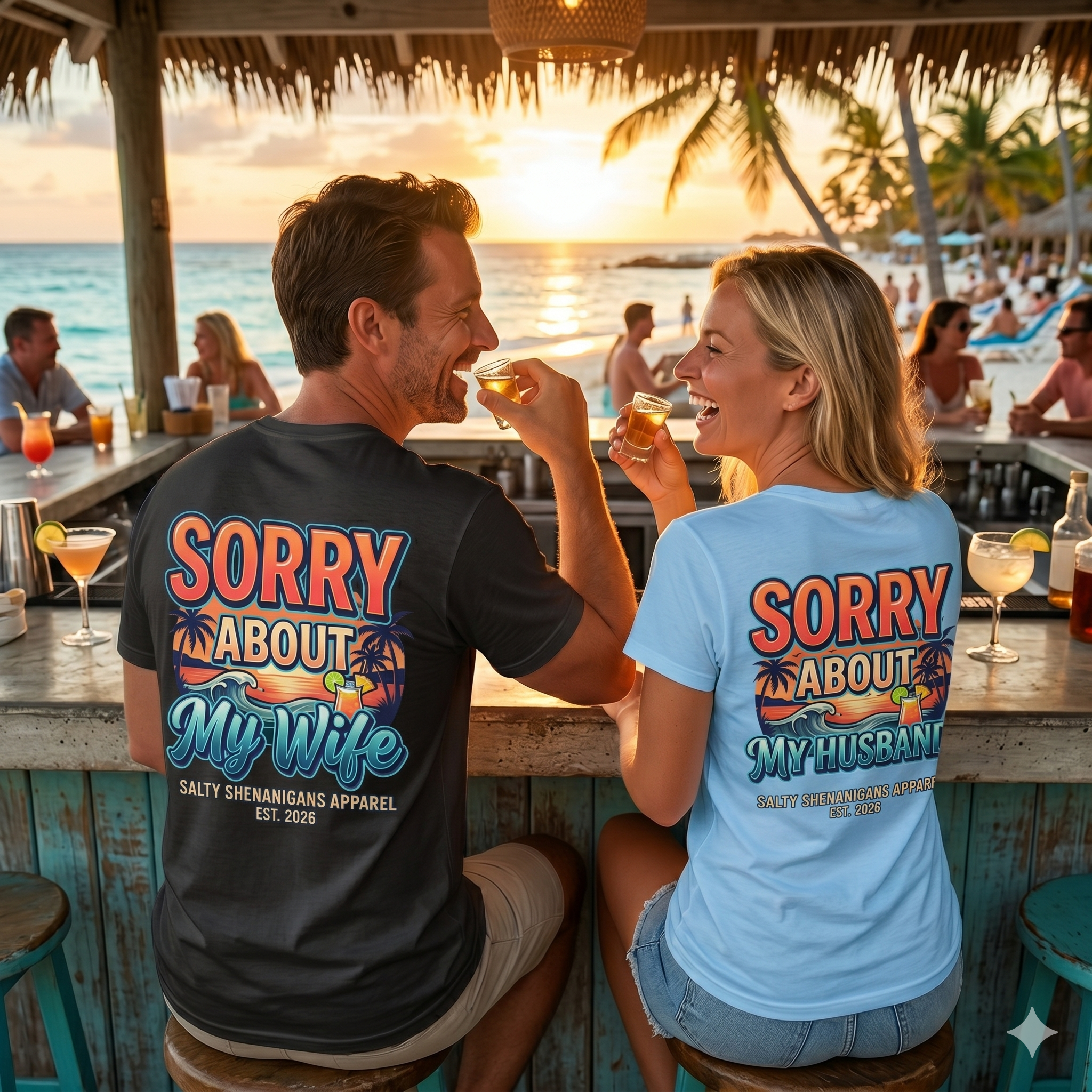 Sorry About My Husband Coastal Lifestyle T-Shirt Printify