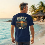 Happy Hour MVP Beach Bar Graphic Tall T-Shirt | Hanes Beefy-T Tall Tee Printify