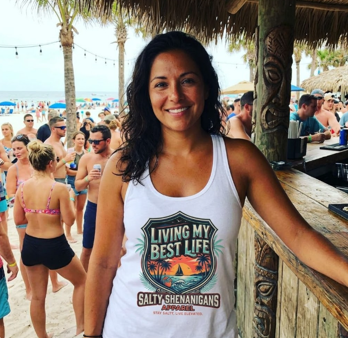 Living My Best Life Women's Racerback Tank Printify