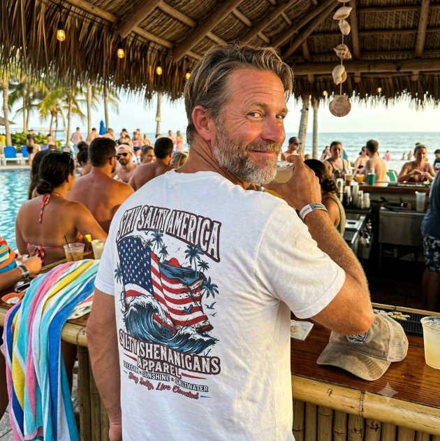 Stay Salty America Patriotic Coastal T-Shirt Printify