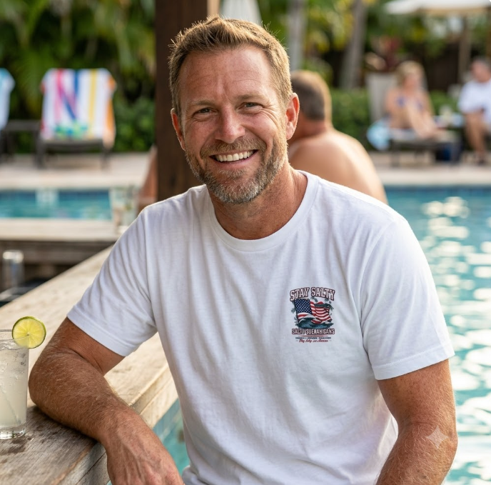 Stay Salty America Hanes Beefy-T® Tall Tee Printify