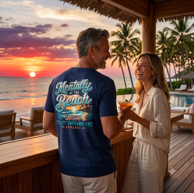 Mentally at the Beach Hanes Beefy-T® Tall Tee Printify
