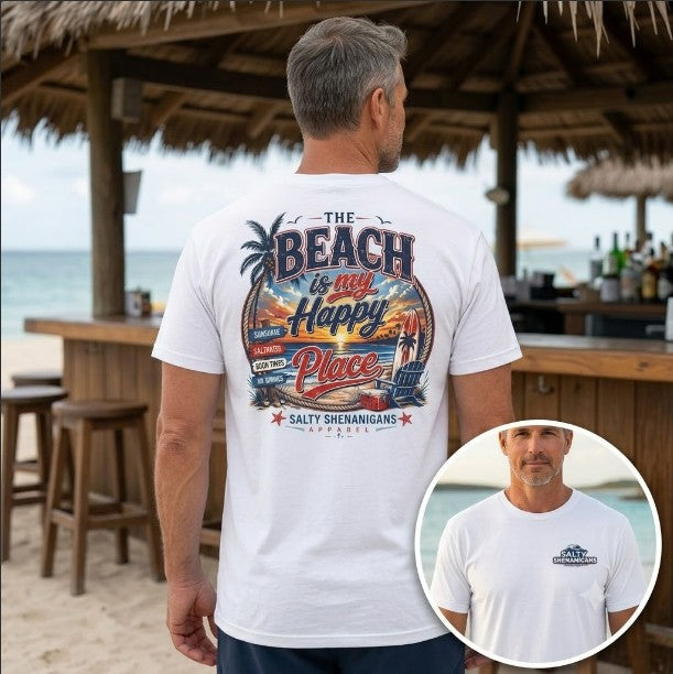 Beach Is My Happy Place Tall Tee Printify