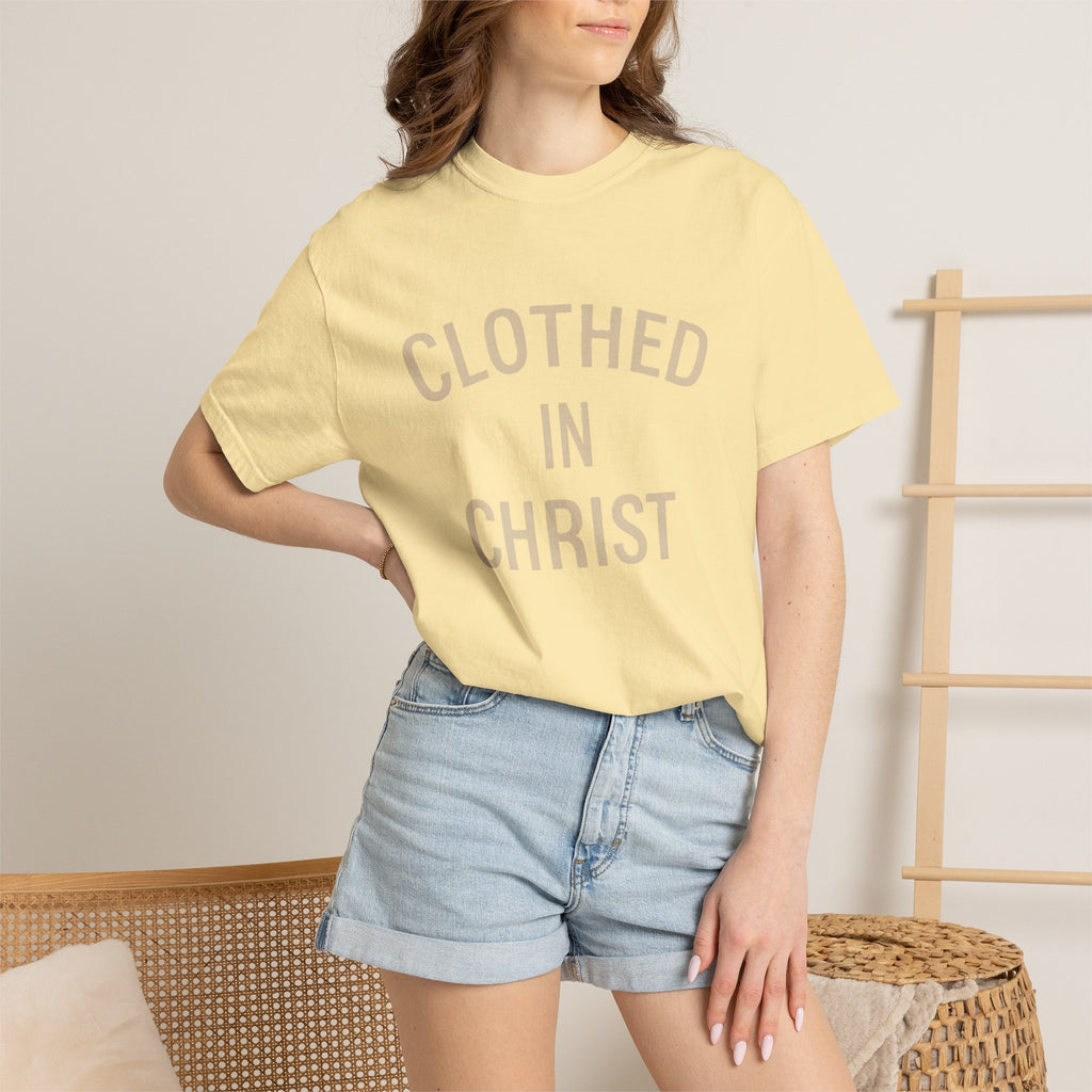 Clothed in Christ T-Shirt — Faith-Based Christian Tee Printify