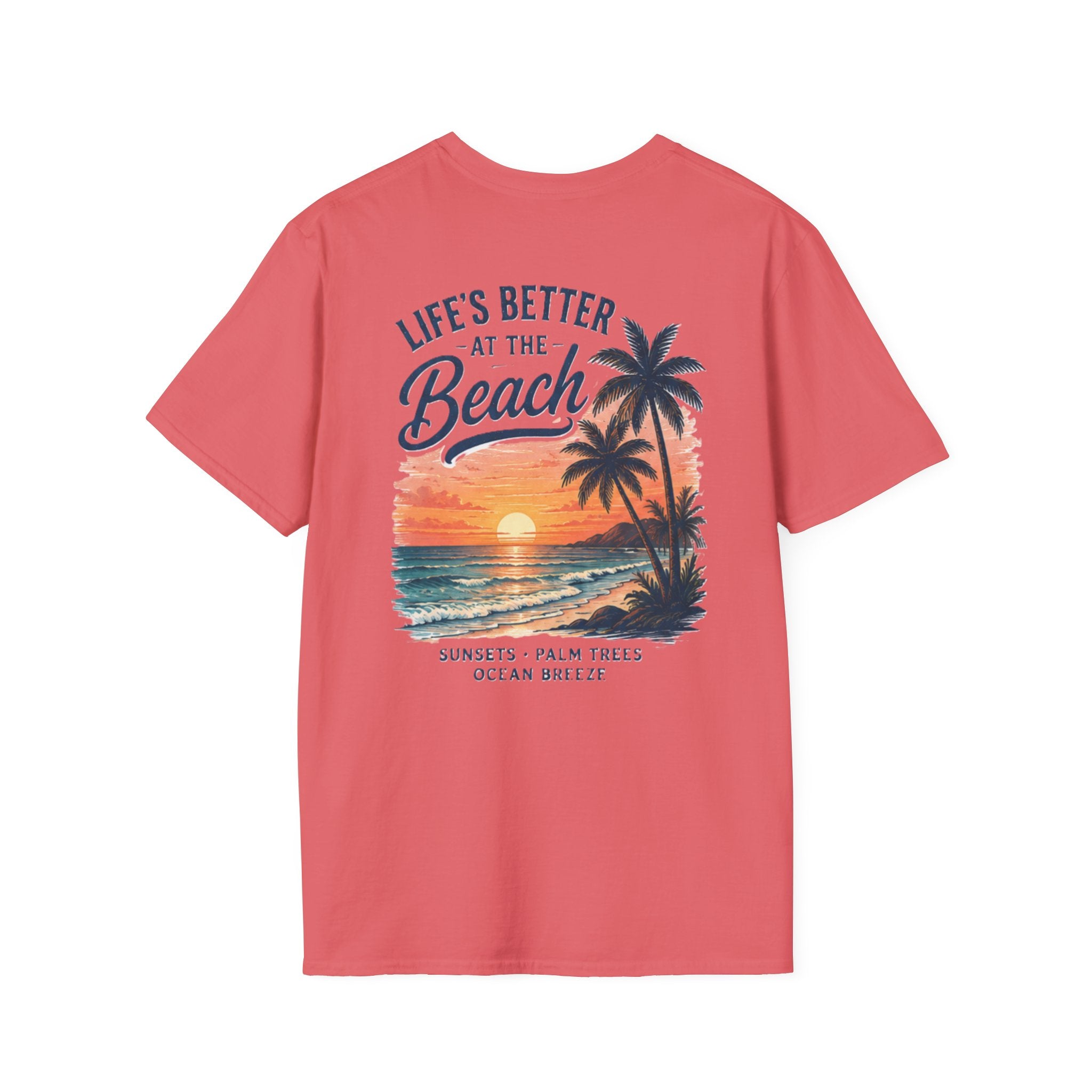 Salty Shenanigans Apparel Life's Better At The Beach T-Shirt Printify