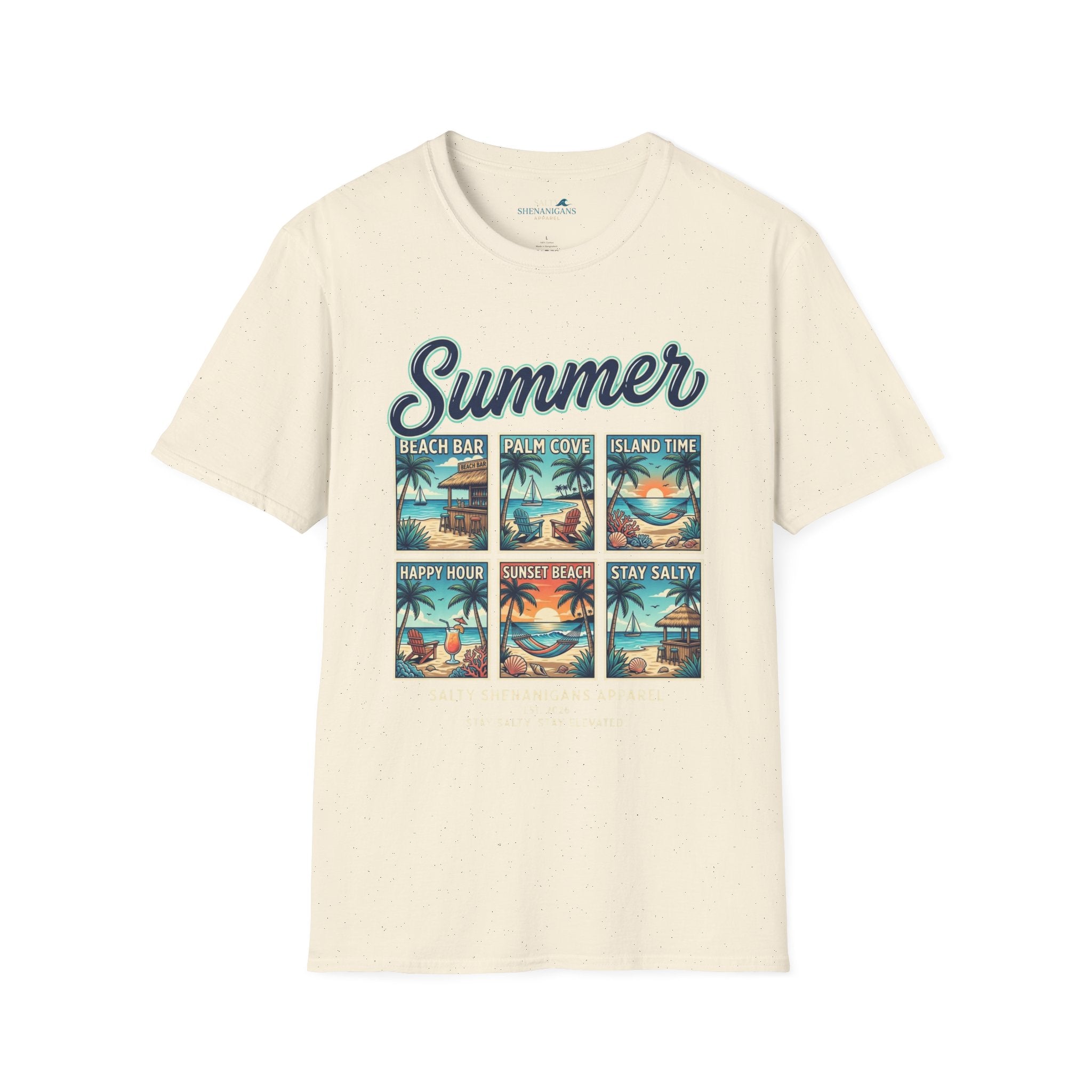 Summer Vintage Beach Postcard Graphic T-Shirt Printify