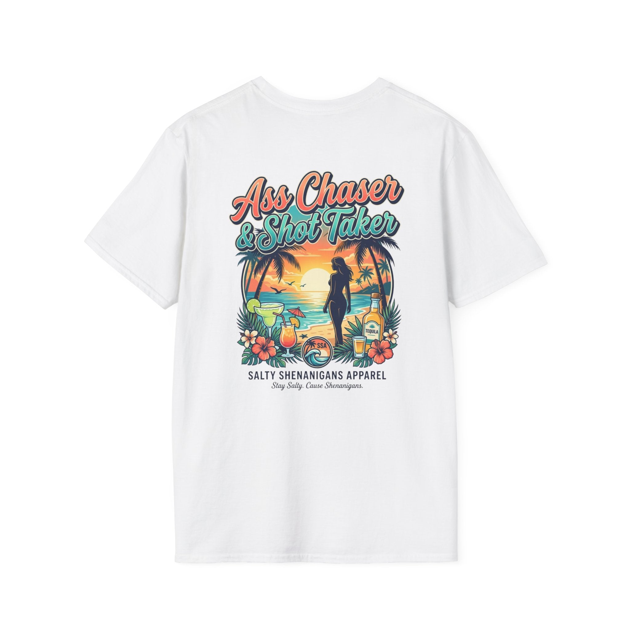 Ass Chaser & Shot Taker Coastal Graphic Tee Printify