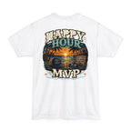 Happy Hour MVP Beach Bar Graphic Tall T-Shirt | Hanes Beefy-T Tall Tee Printify