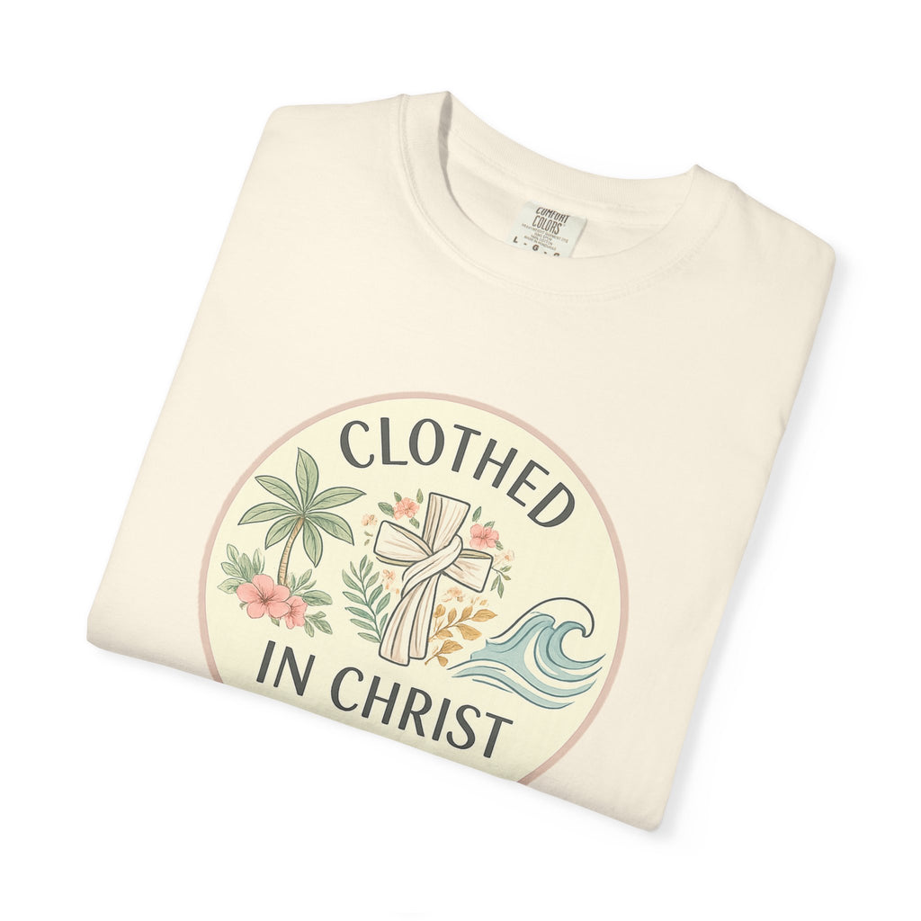 Clothed in Christ Graphic T-Shirt — Christian Faith Tee Printify