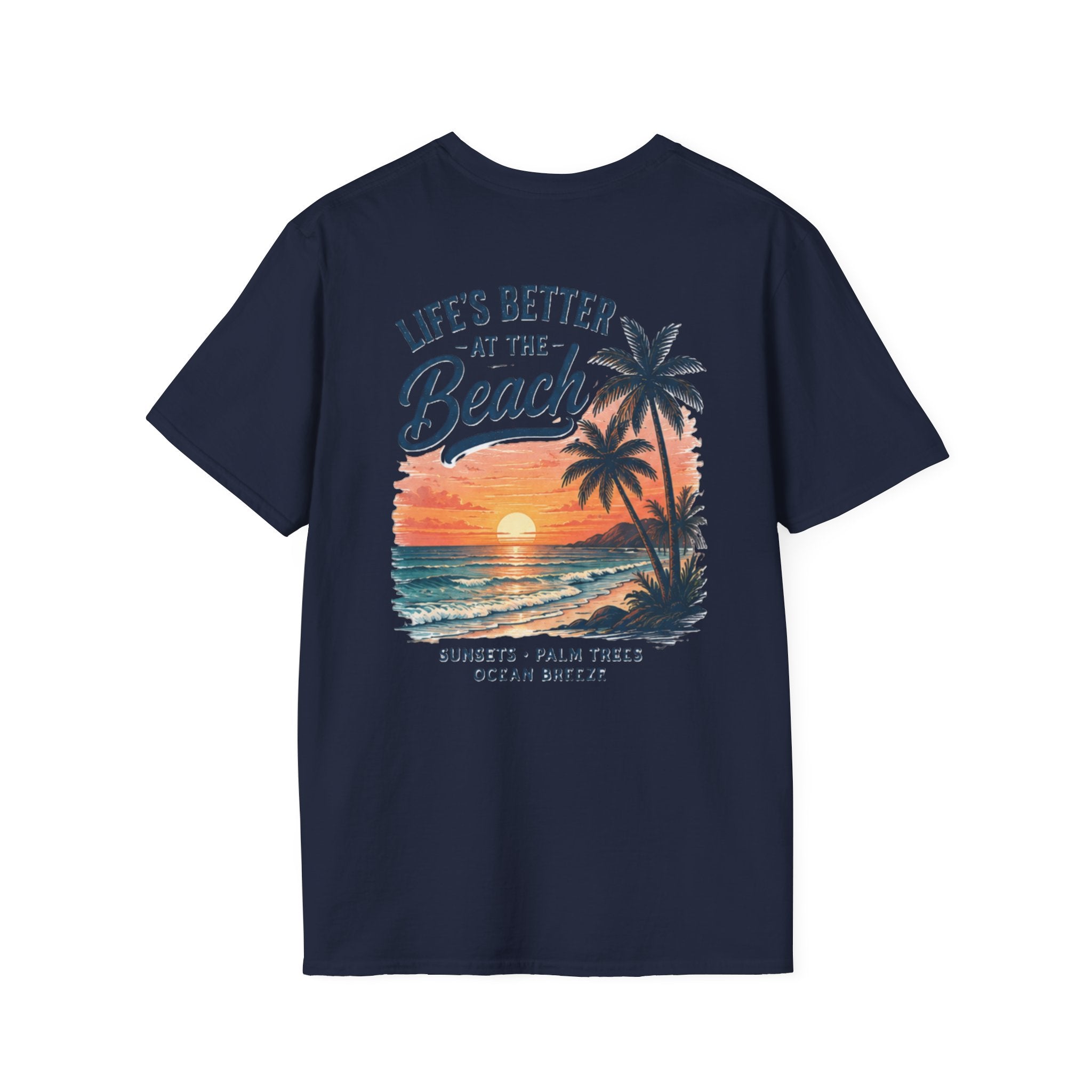 Salty Shenanigans Apparel Life's Better At The Beach T-Shirt Printify