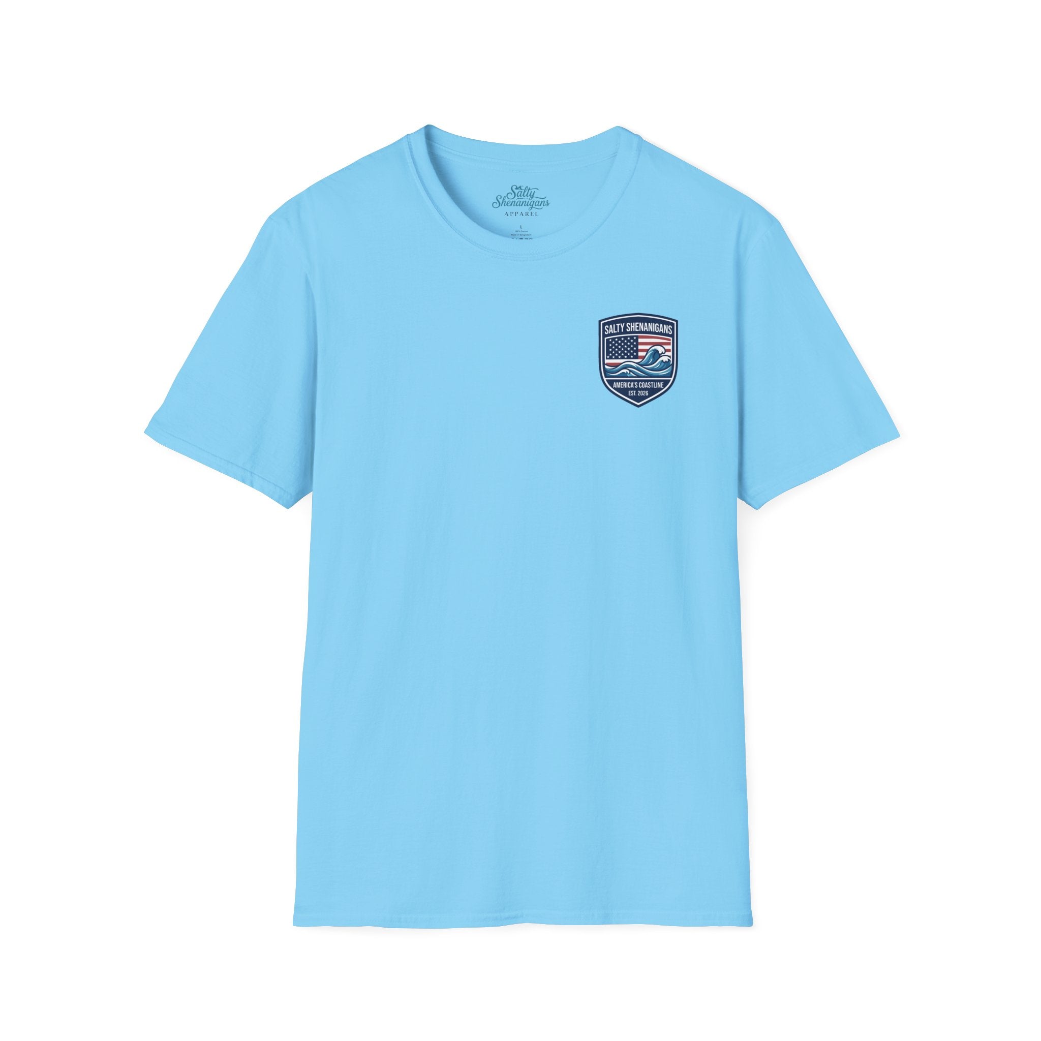 Stay Salty America Patriotic Coastal T-Shirt | Salty Shenanigans Apparel Printify