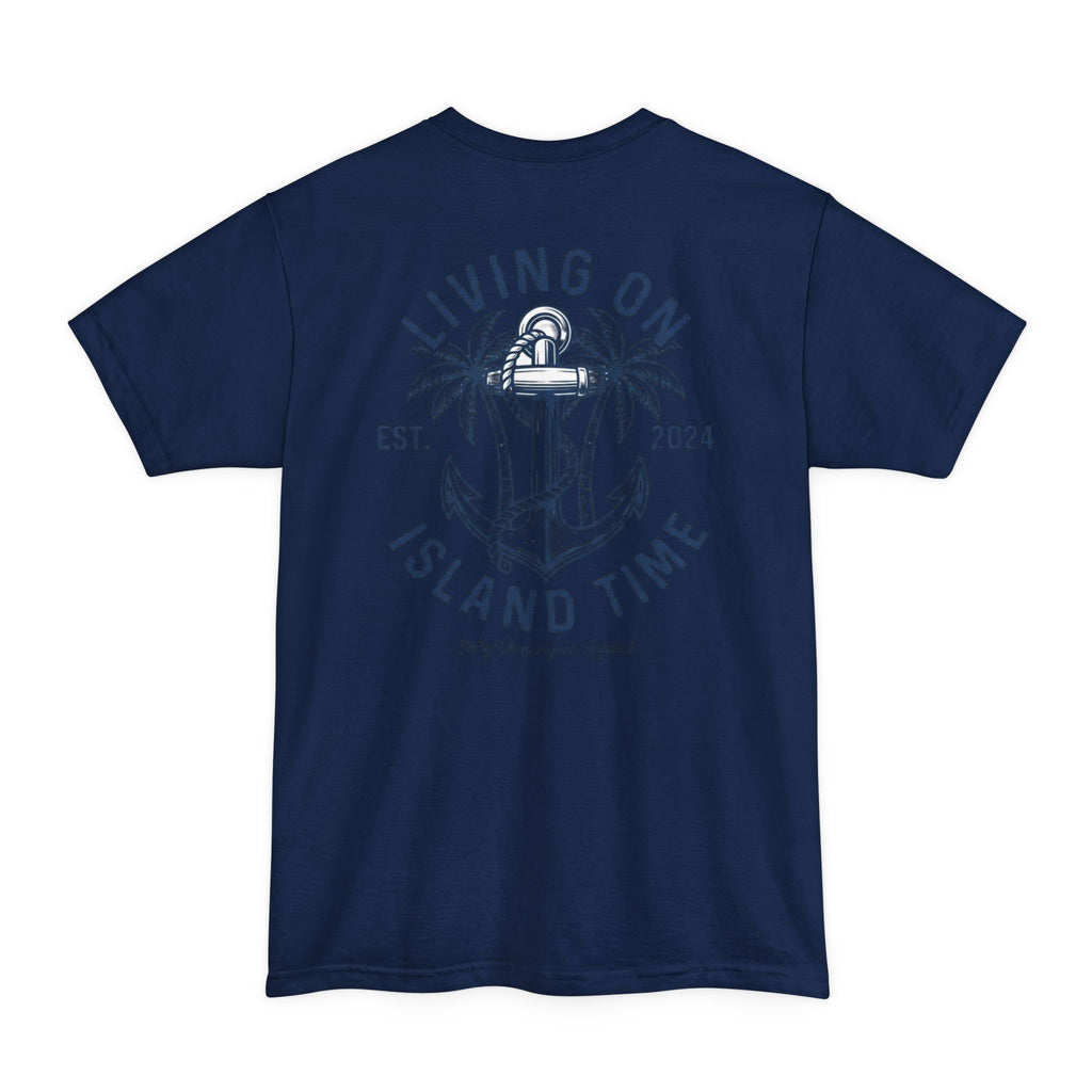 Living On Island Time Tall T-Shirt — Salty Shenanigans Apparel Printify