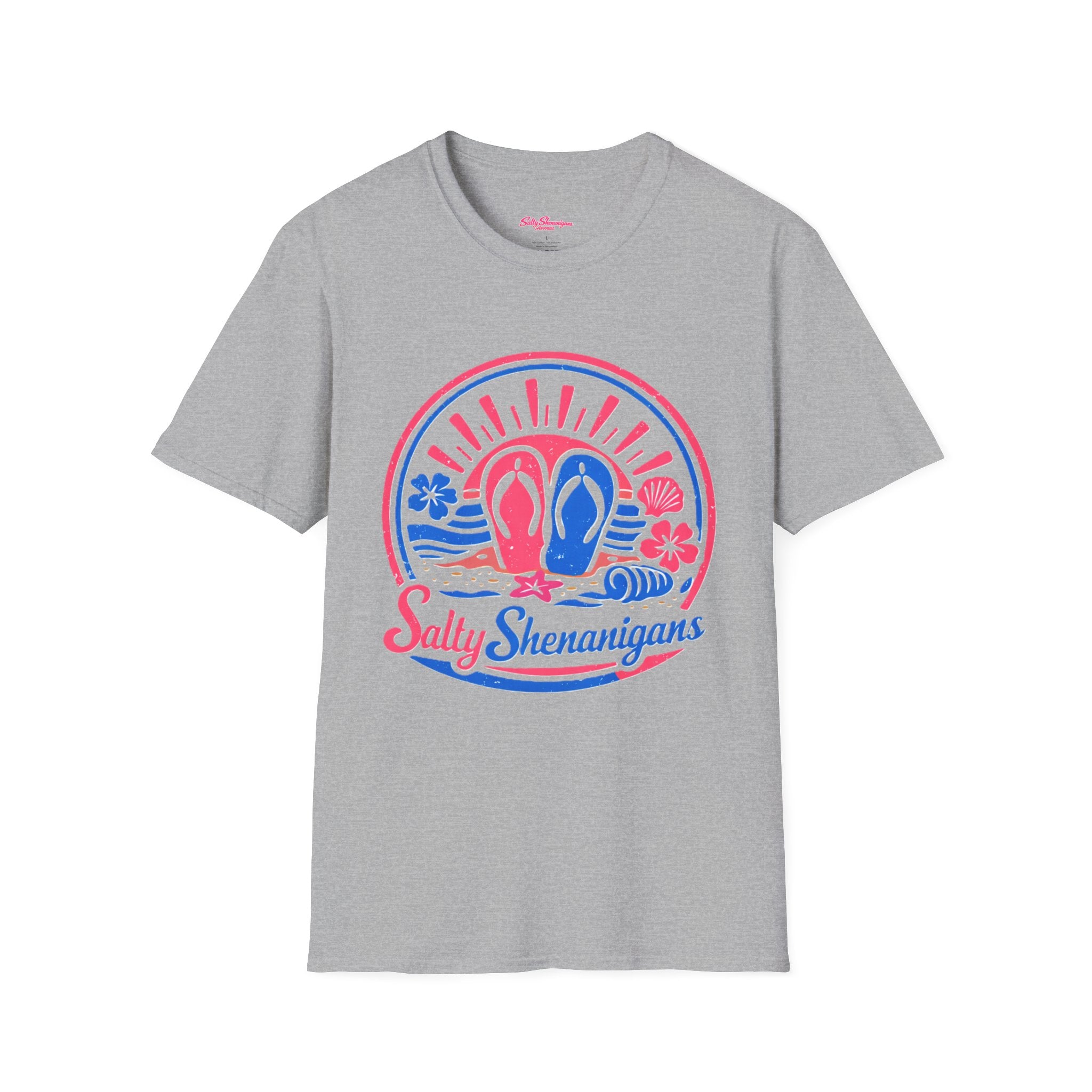 Flip Flop Sunburst T-Shirt — Salty Shenanigans Beach Club Printify